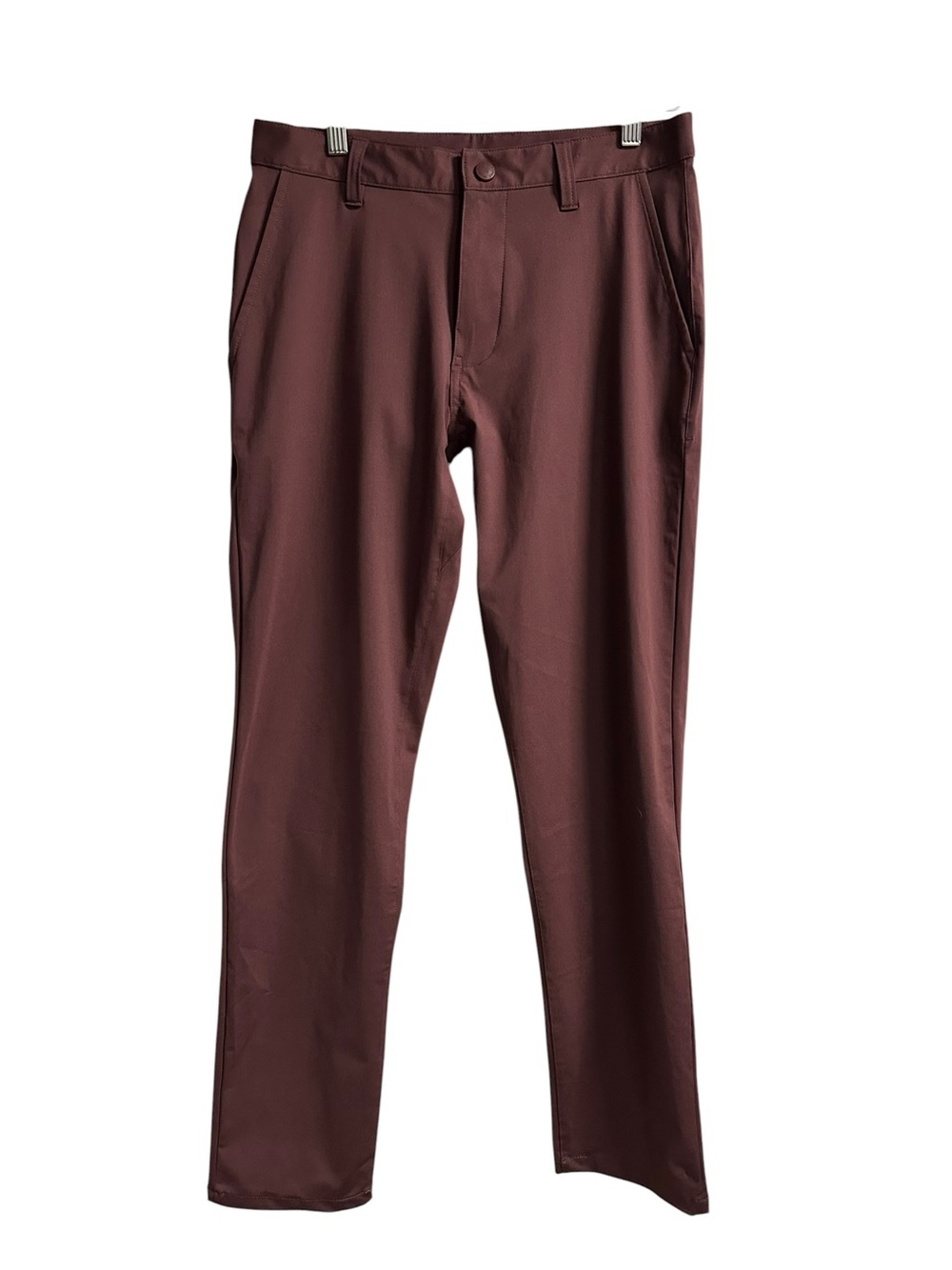 Rhone Commuter Performance Pants Size 30 Brown Burgundy Stretch Travel Golf